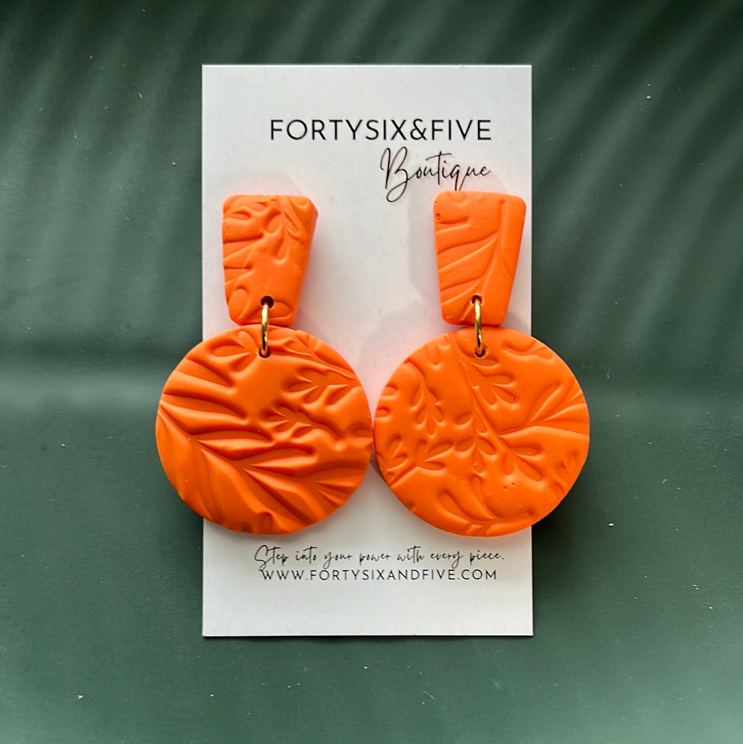 Tangerine candy Earrings 1955