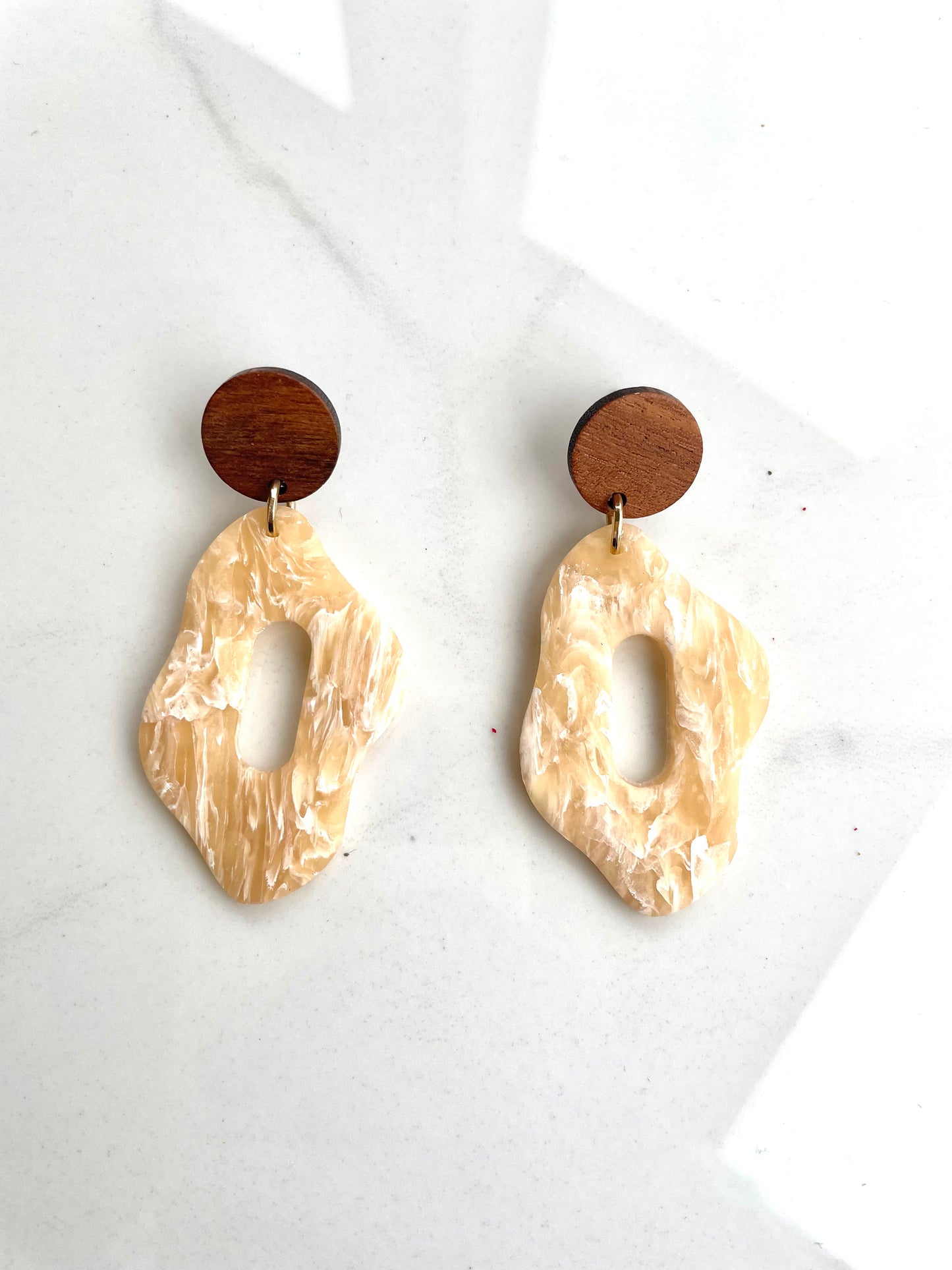 Neutral geode Earrings 1955