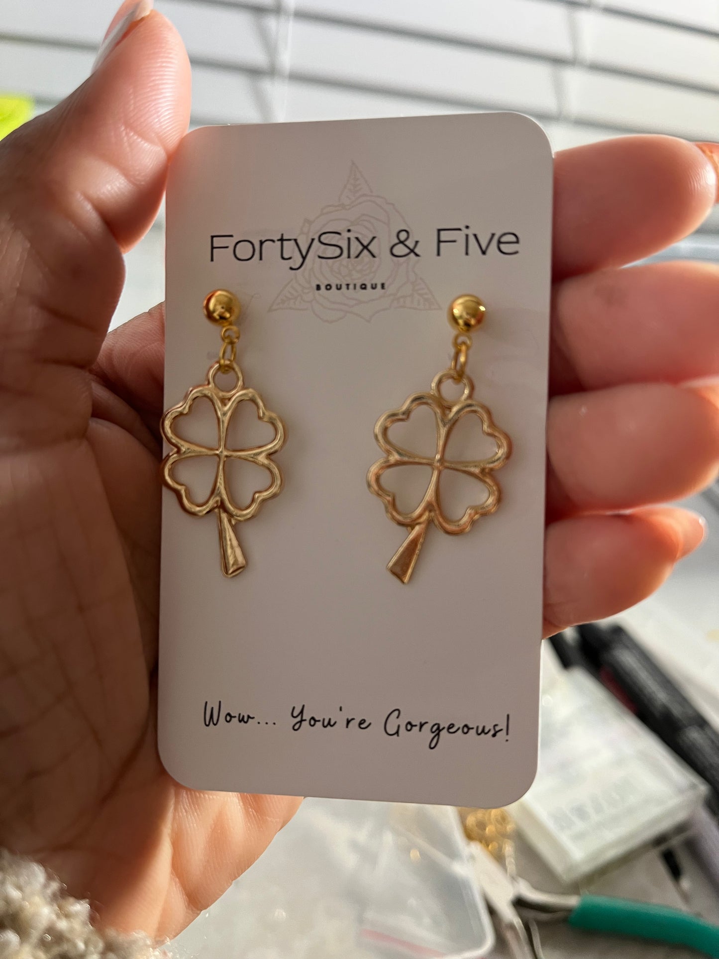 Lucky clover earrings