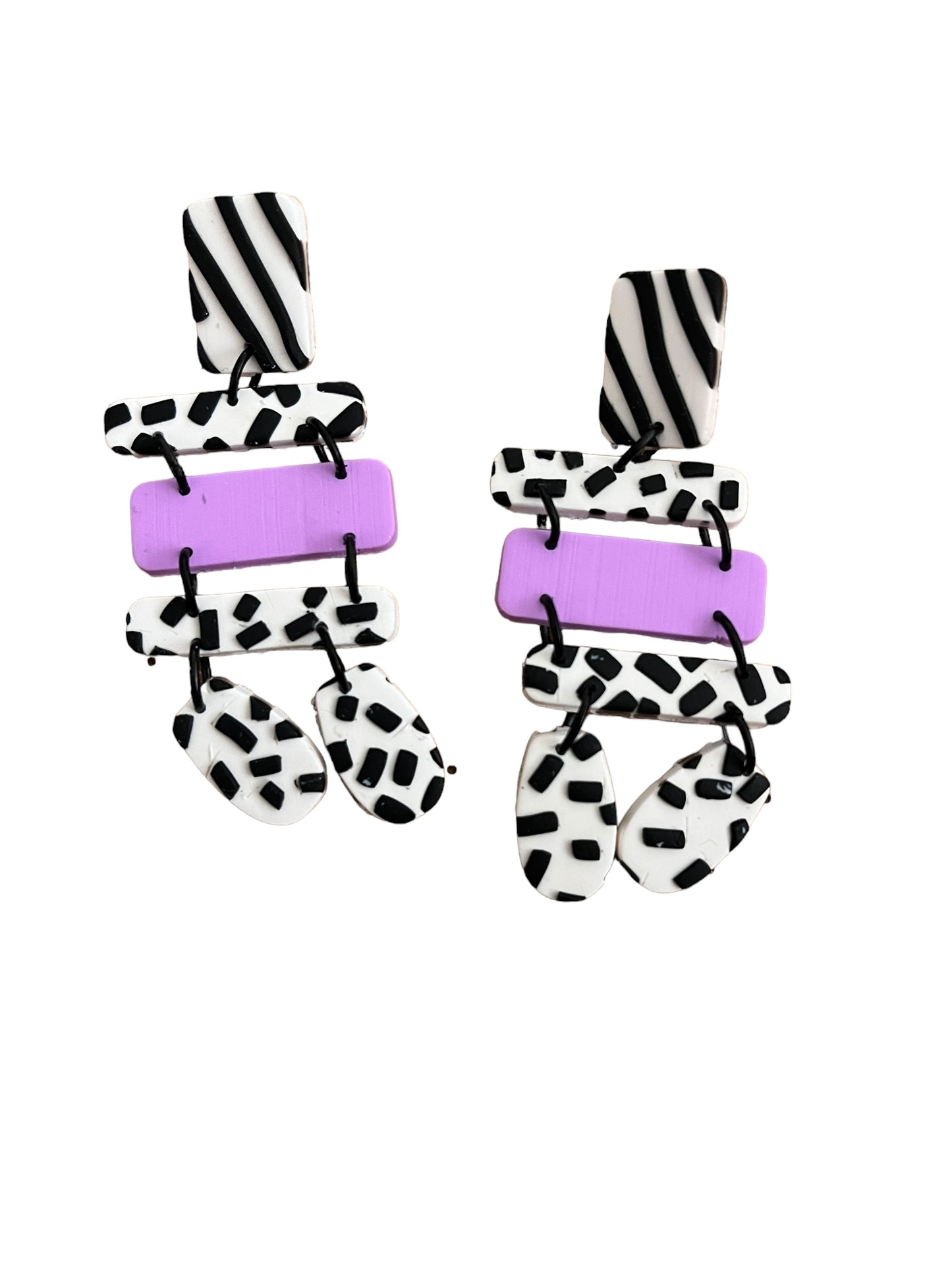 Salt and Pepa dangles- purple