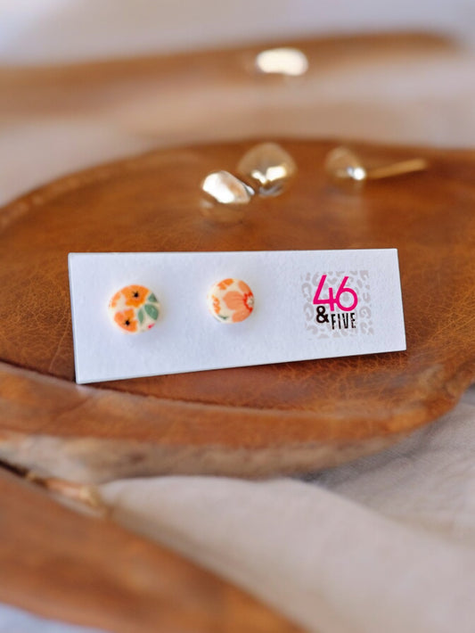 “Flora Vida” Studs Clay Earrings