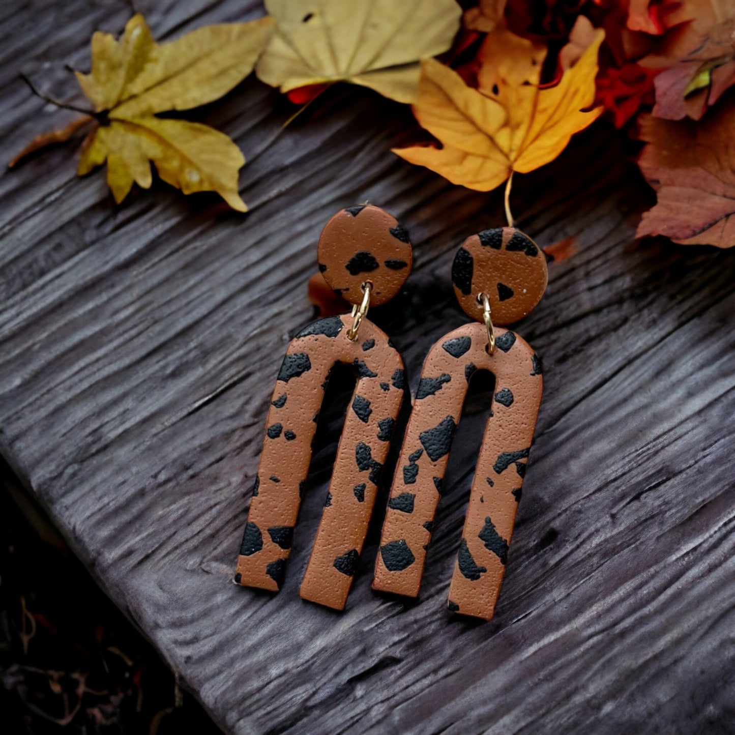 The Lengthy Leopard FALL Earrings 1955