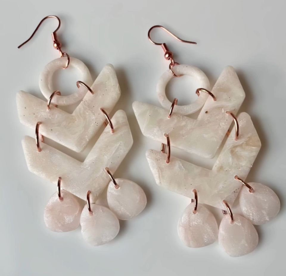 Chevron translucent Claire Dangles