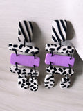 Salt and Pepa dangles- purple