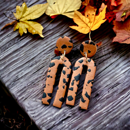 The Lengthy Leopard FALL Earrings 1955