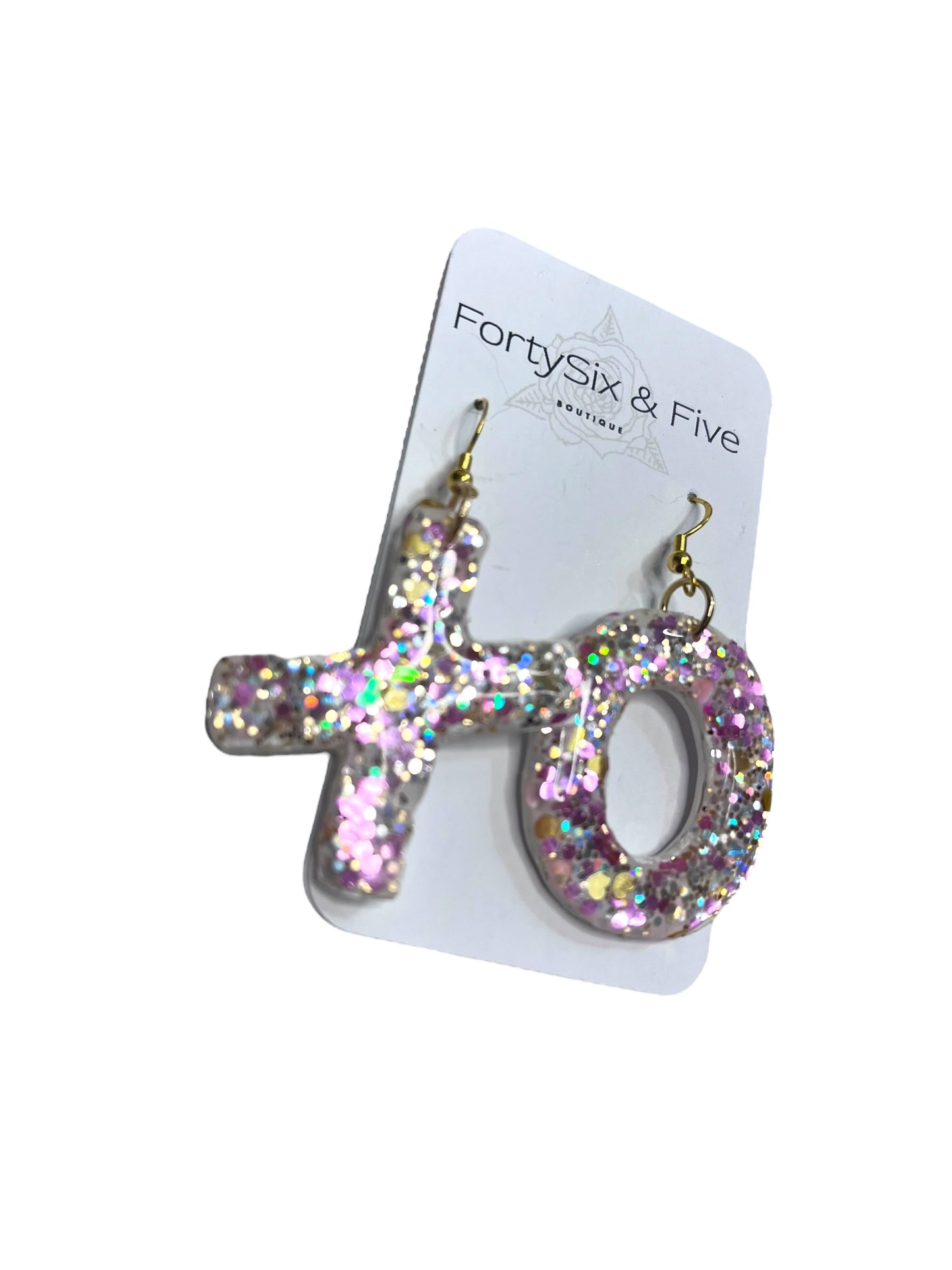Glittery XO Valentine HEART EARRINGS