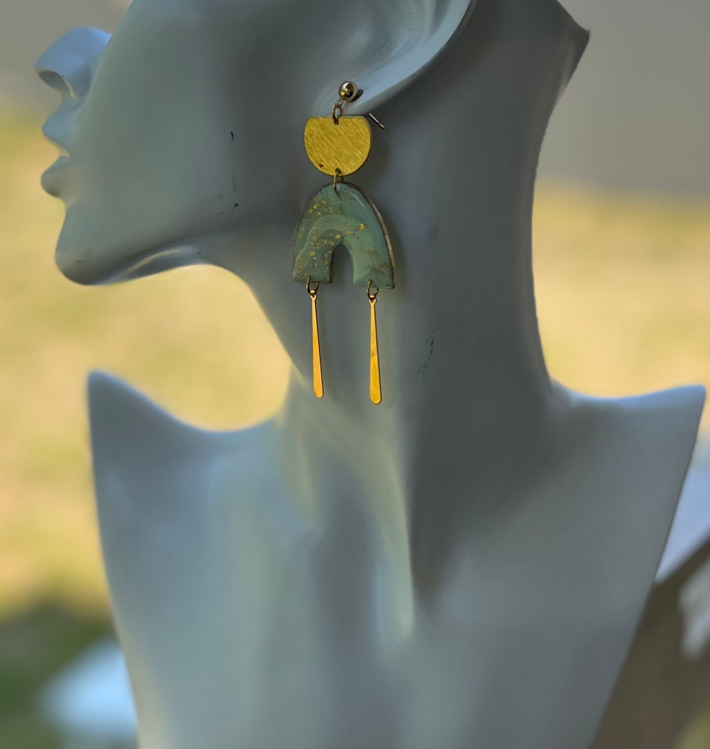 Mint Neutral Juneteenth Dangles