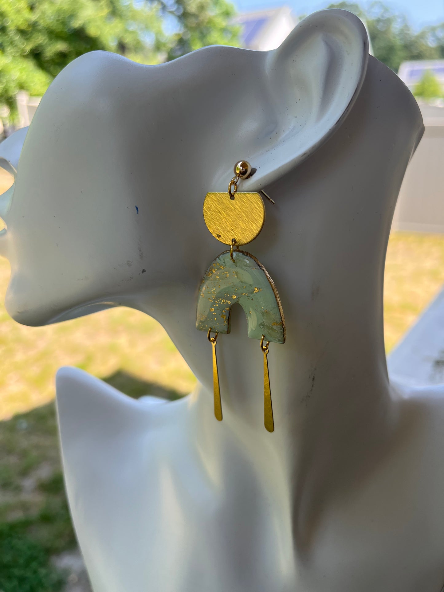 Mint Neutral Juneteenth Dangles