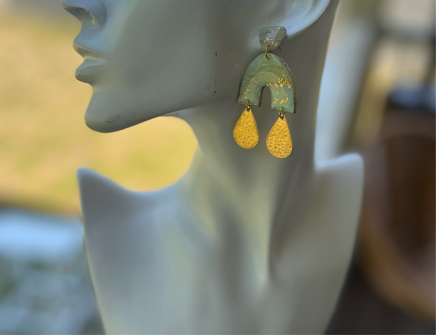 Mint Neutral Juneteenth Dangles