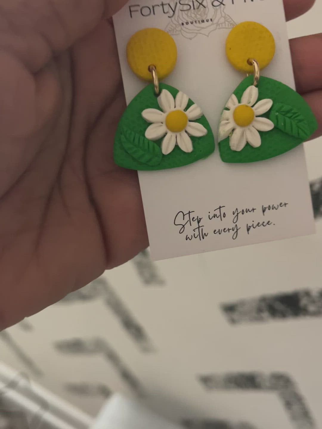 Kelli Green Floral “Sophia” Earrings  1955