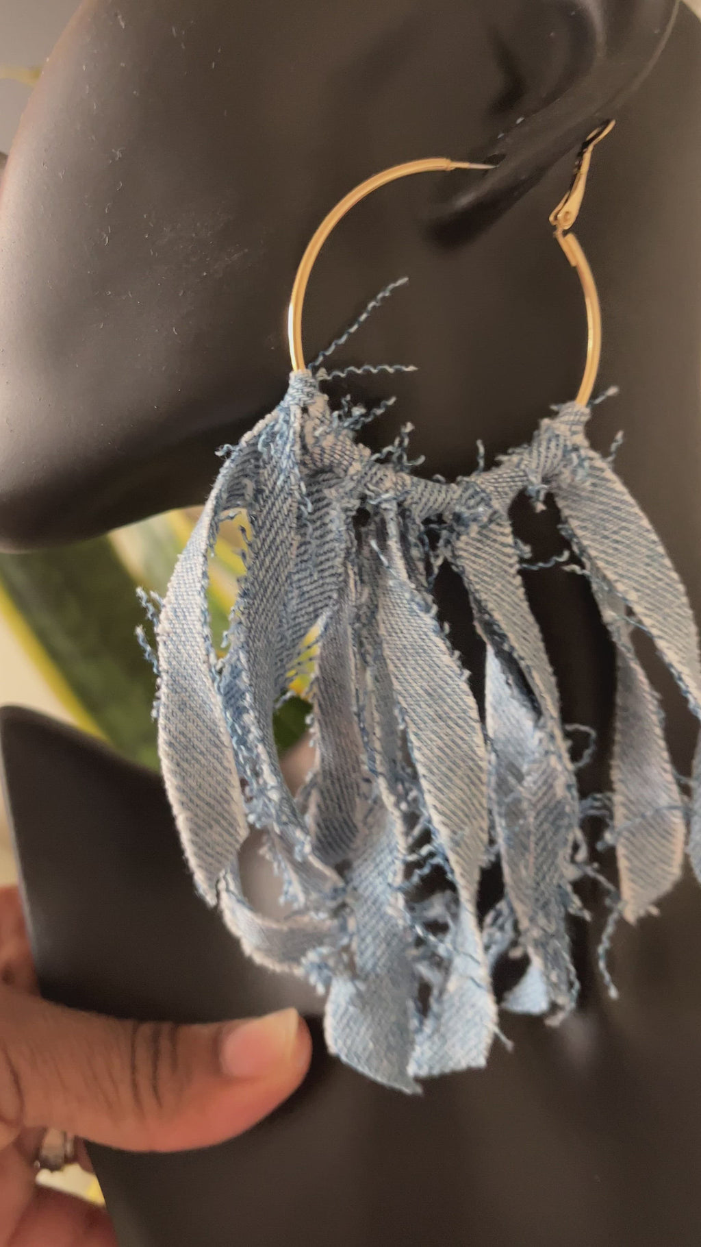 I dream of “Jeanie” Halo Denim dangle Earring 1955