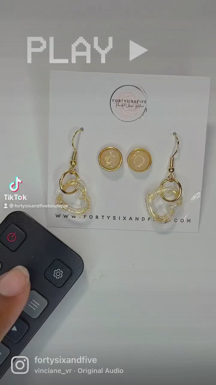 Christina Mei polymer clay and brass dangle  earrings 1955