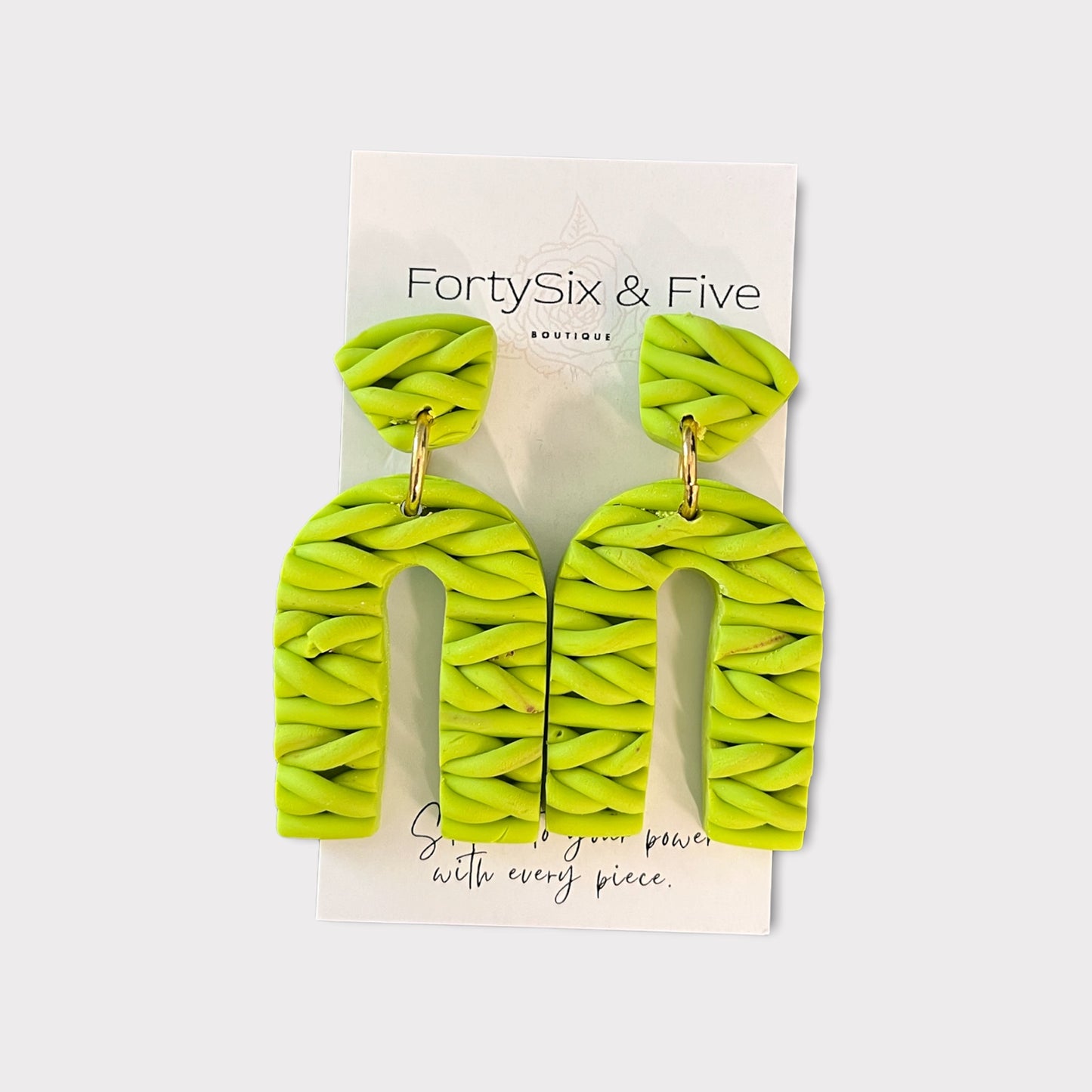 Lime green “Ava” Earrings  1955