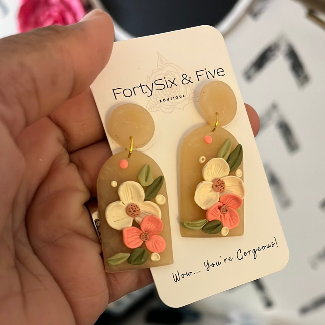 Translucent FLORAL EARRINGS