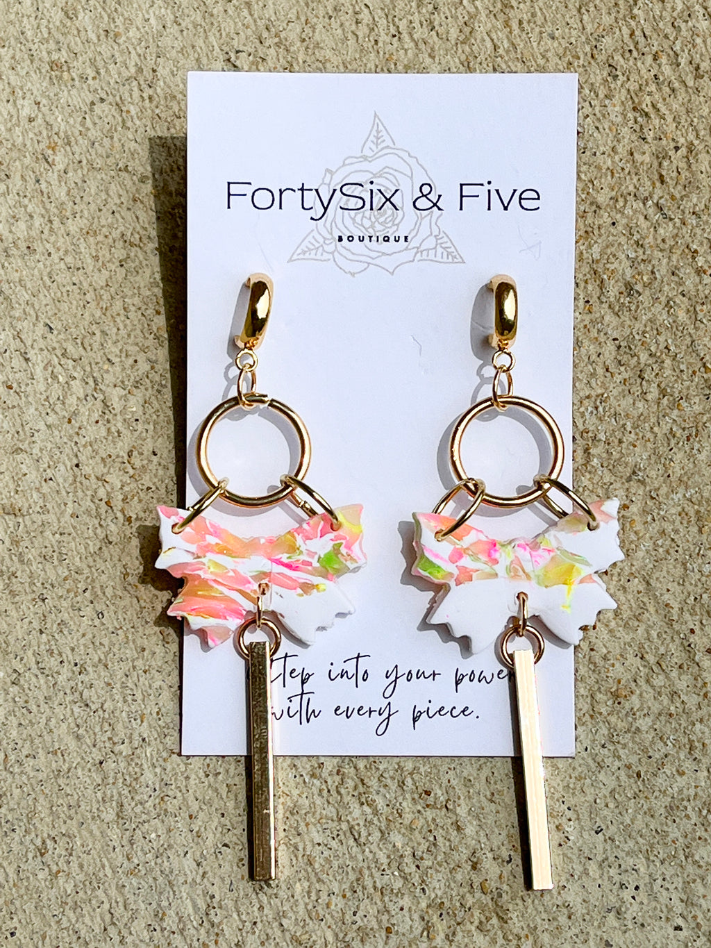 Apricot  “Butterfly” Earrings  1955