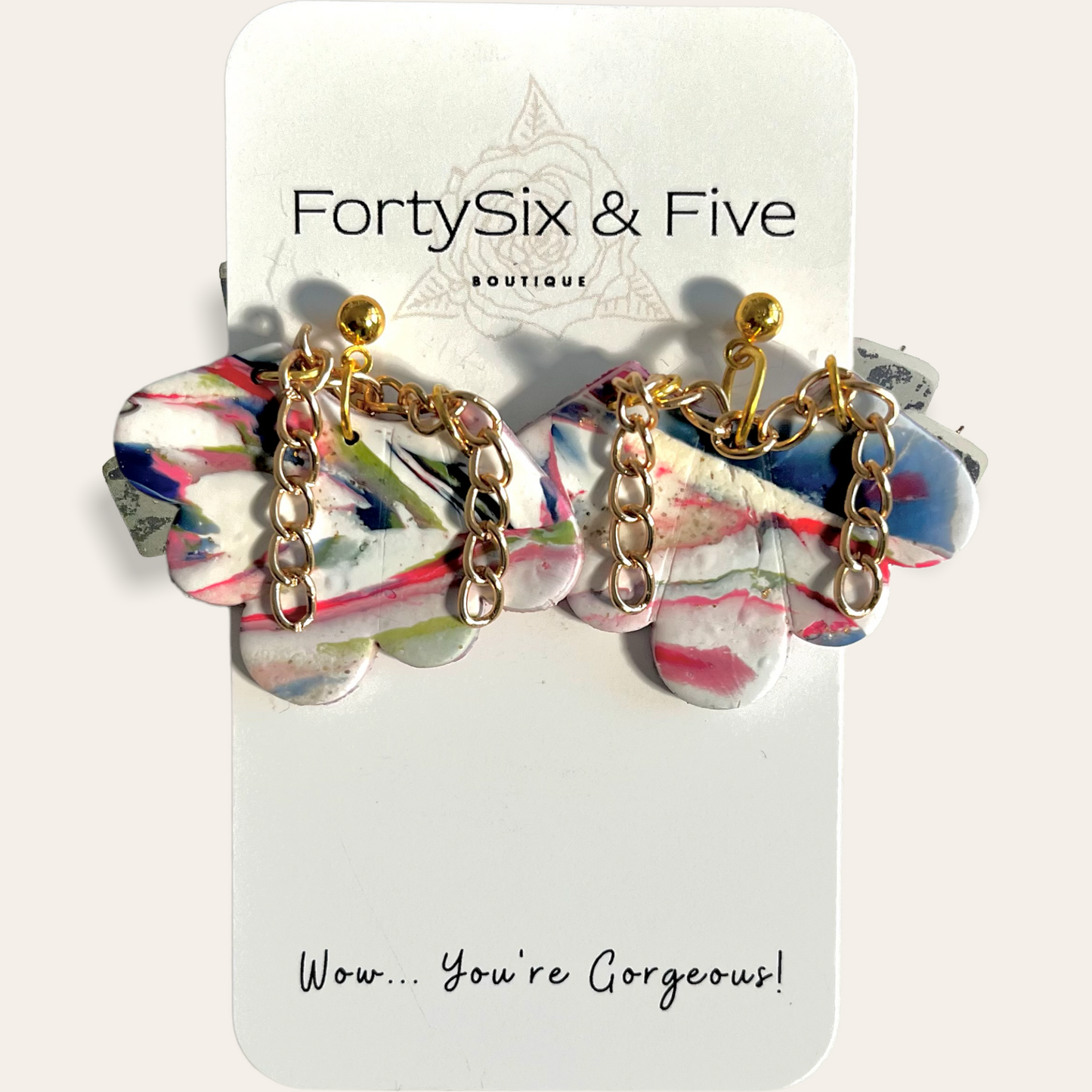 Shell with chains Makume Gane EARRINGS