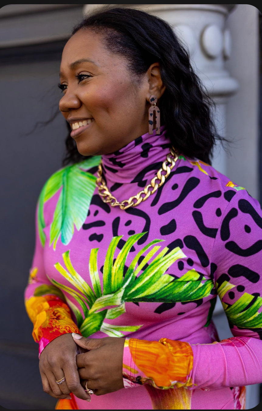 The Lengthy Leopard FALL Earrings 1955