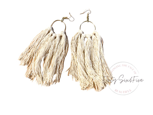 Macrame earrings lengthy