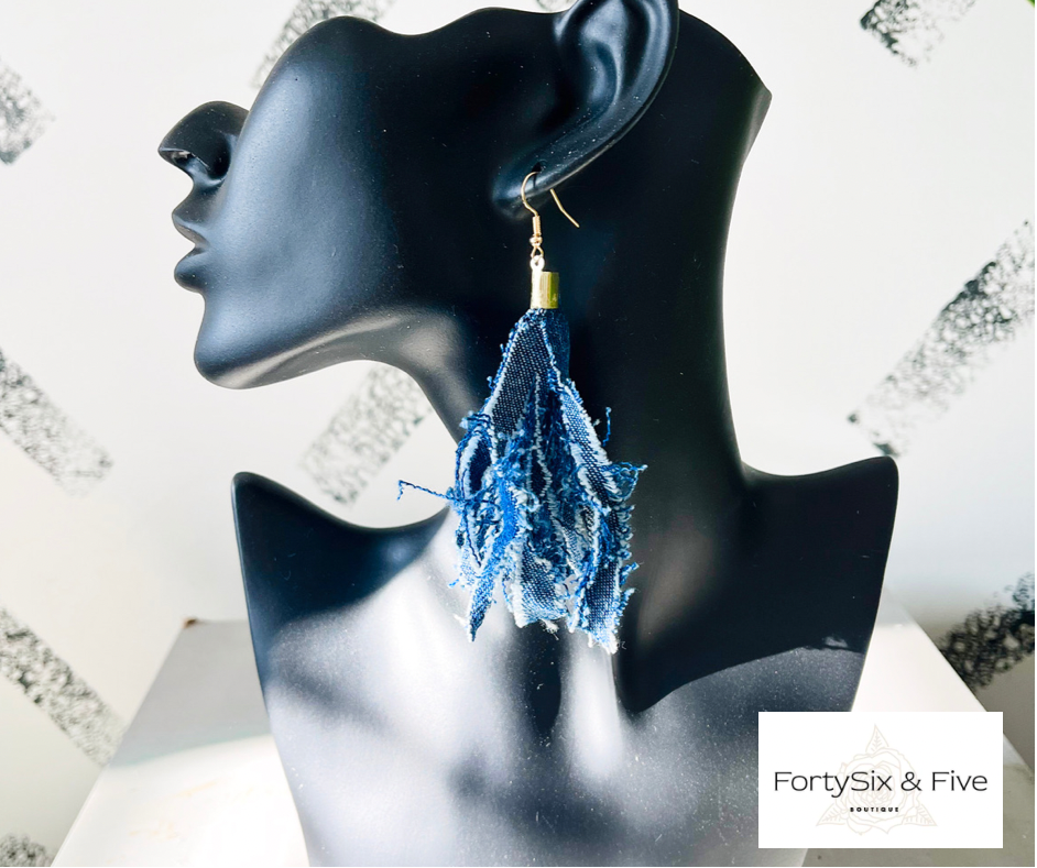 Billie Jean Denim dangle Earring 1955