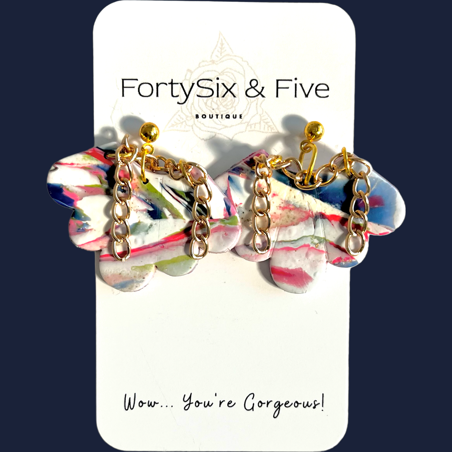 Shell with chains Makume Gane EARRINGS