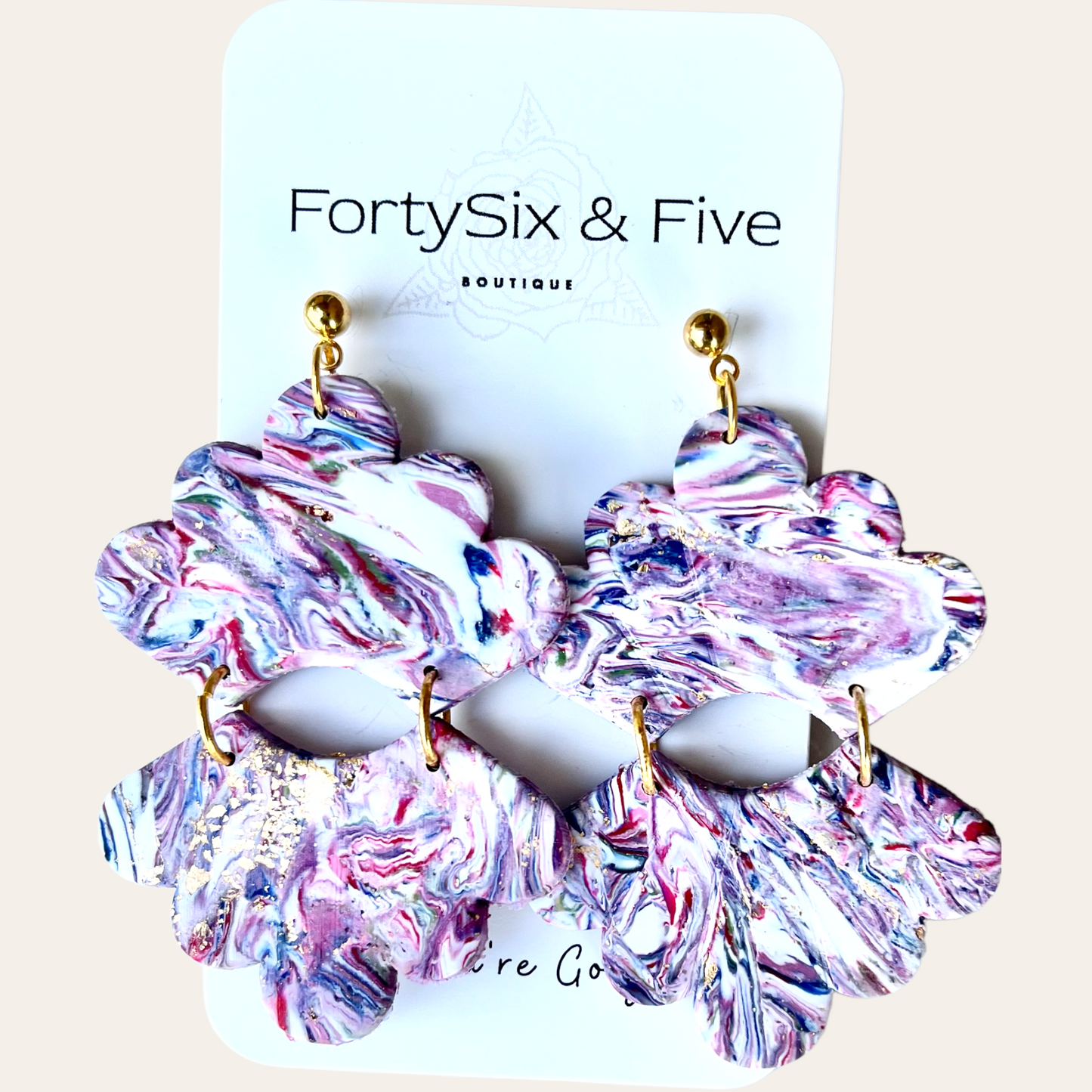 Double shellsMakume Gane EARRINGS