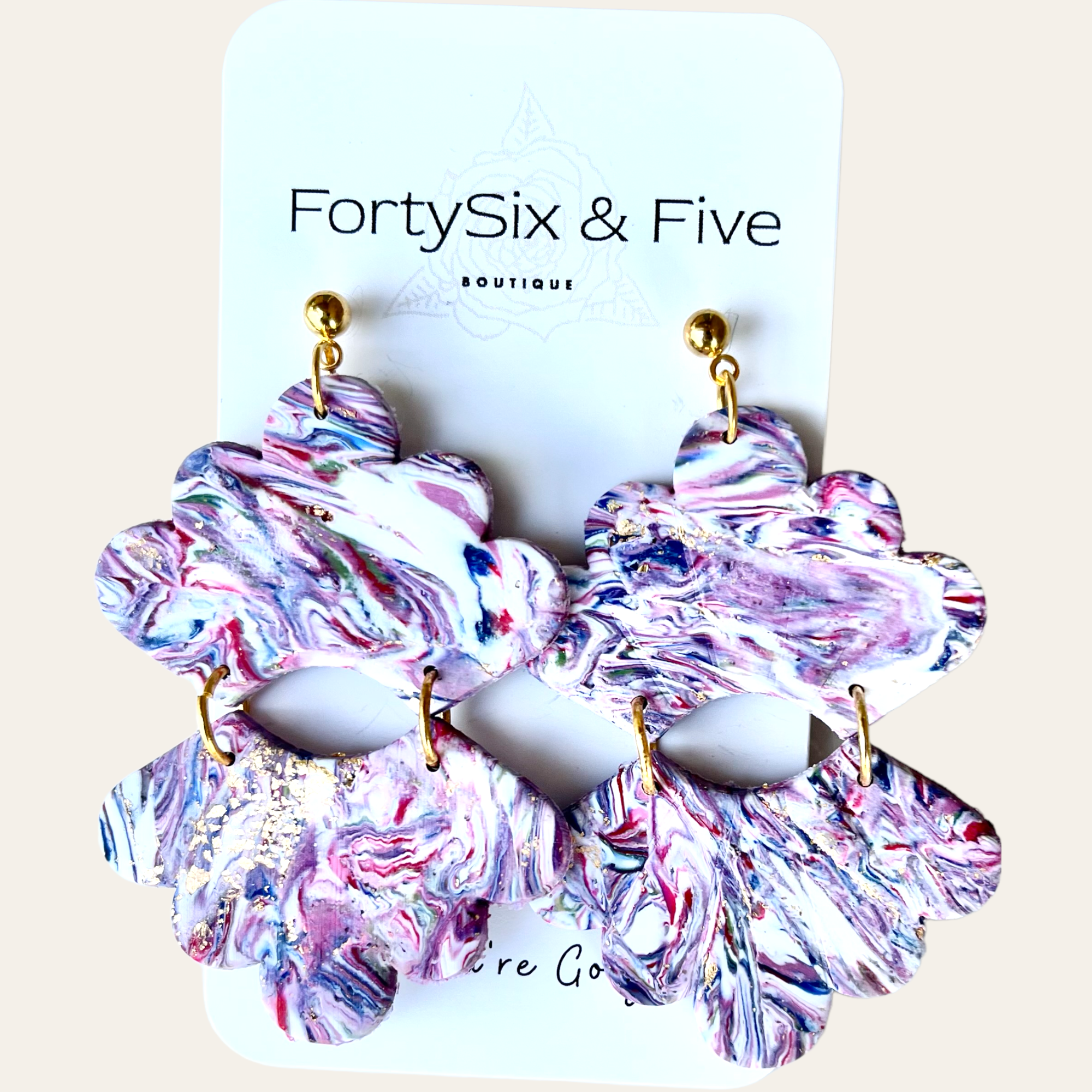 Double shellsMakume Gane EARRINGS