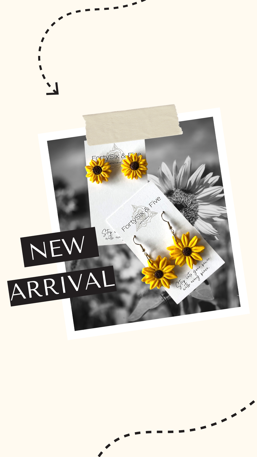 Sunflower Studs Fall Earrings 1955