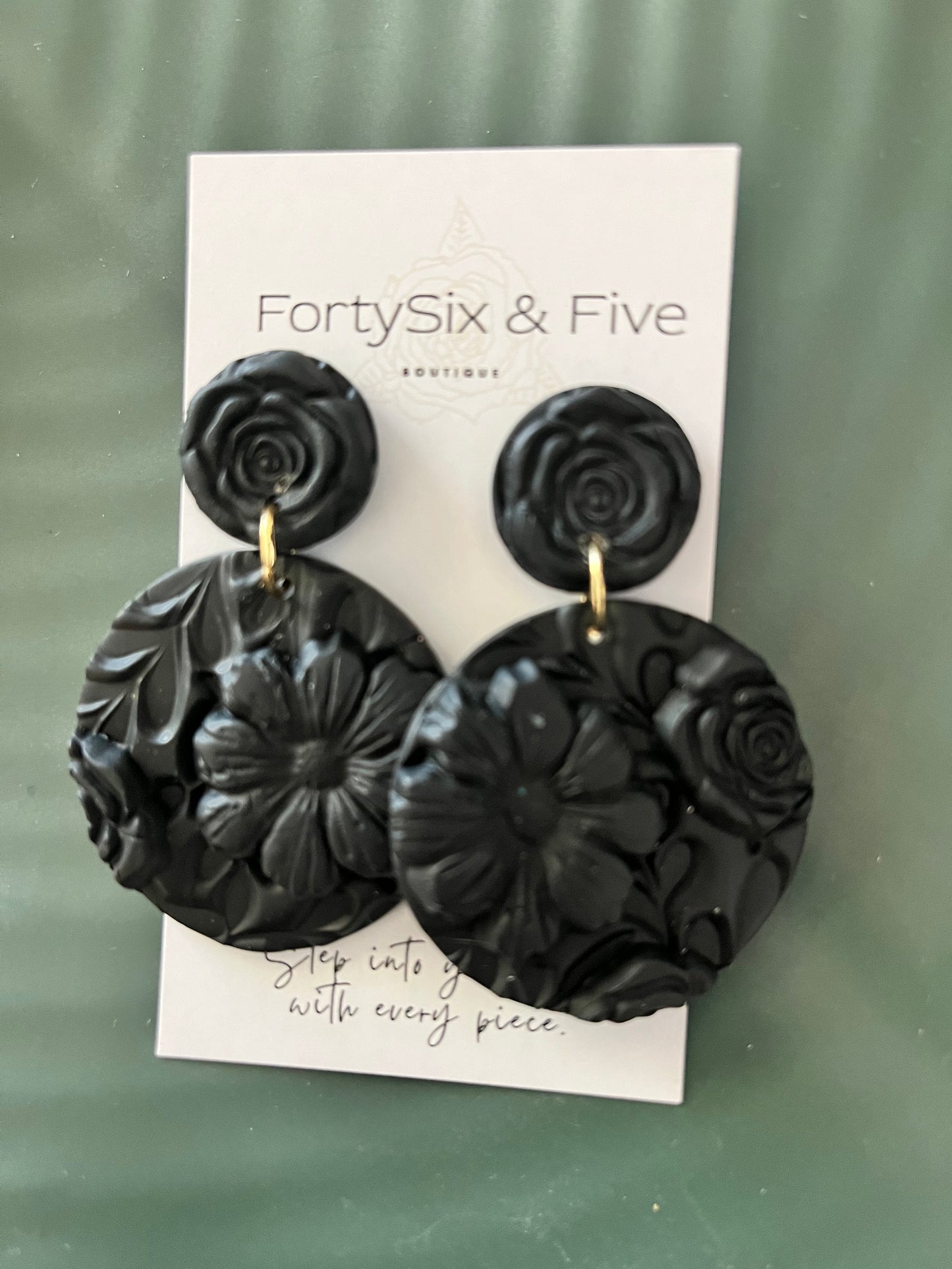 Black “Stace”Earrings  1955