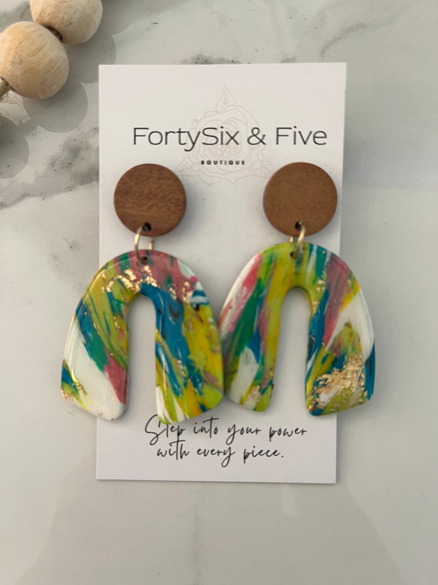 Green multicolor “Carmen” Earrings  1955