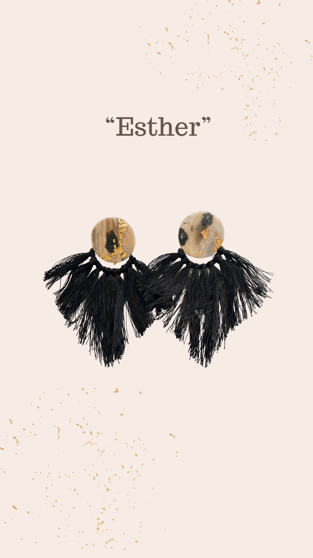Esther Polymer Clay / Macrame Earrings