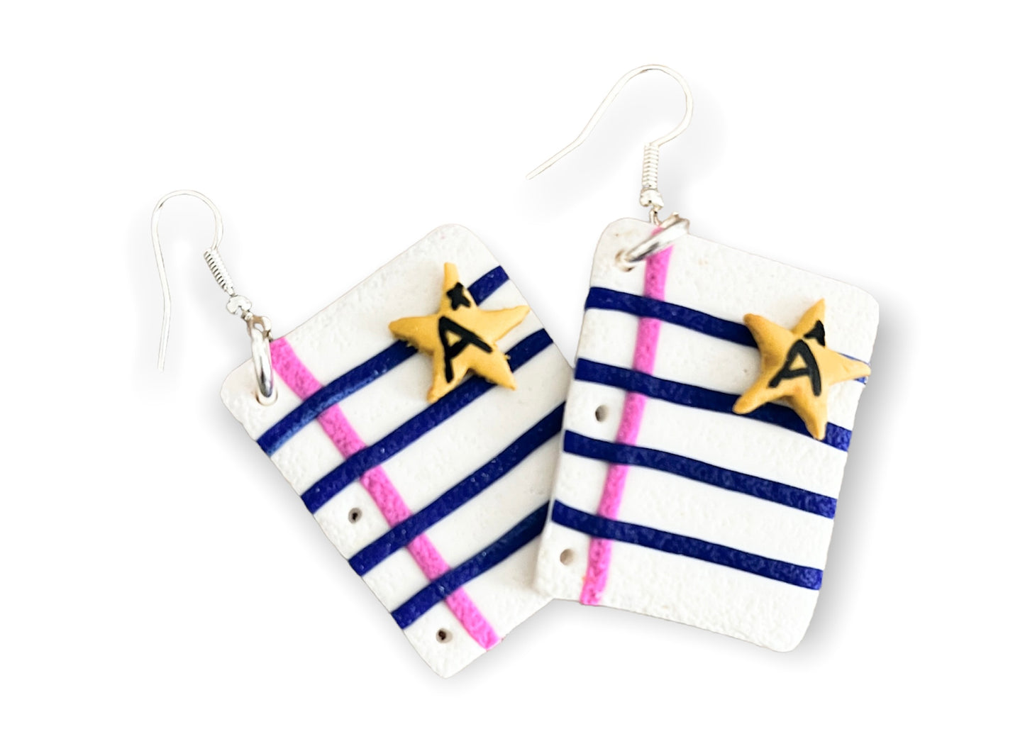 Back to School Notebook paper Dangle BTS  Earrings Fall  1955