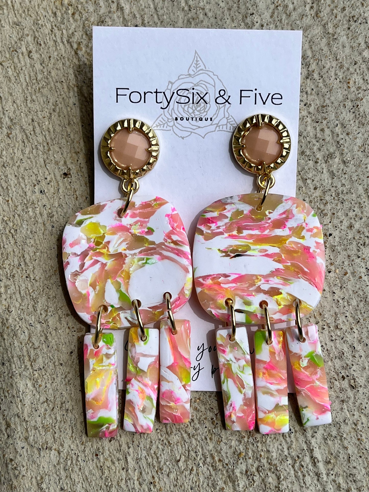 Apricot Blayne Earrings  1955