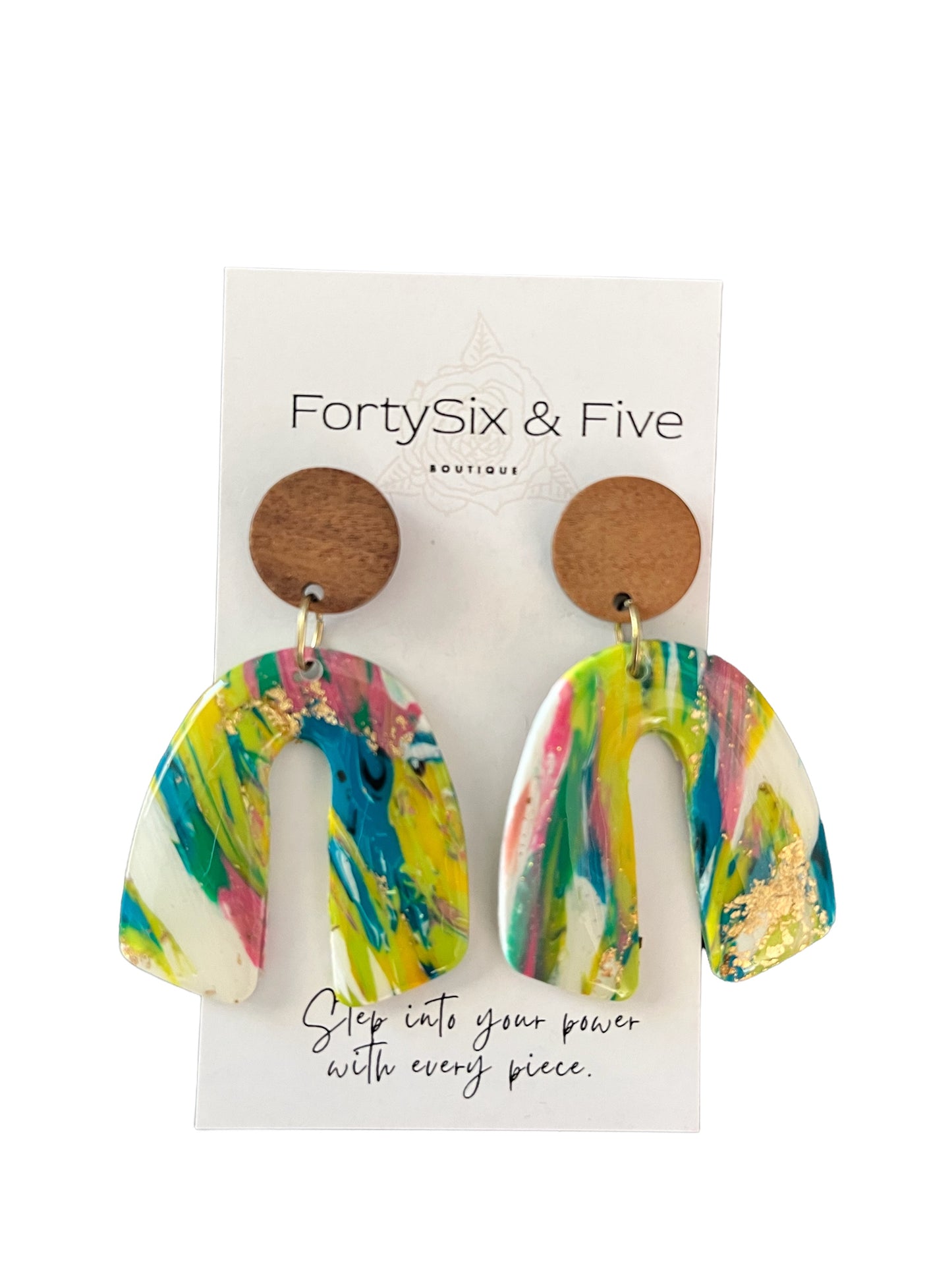 Green multicolor “Carmen” Earrings  1955