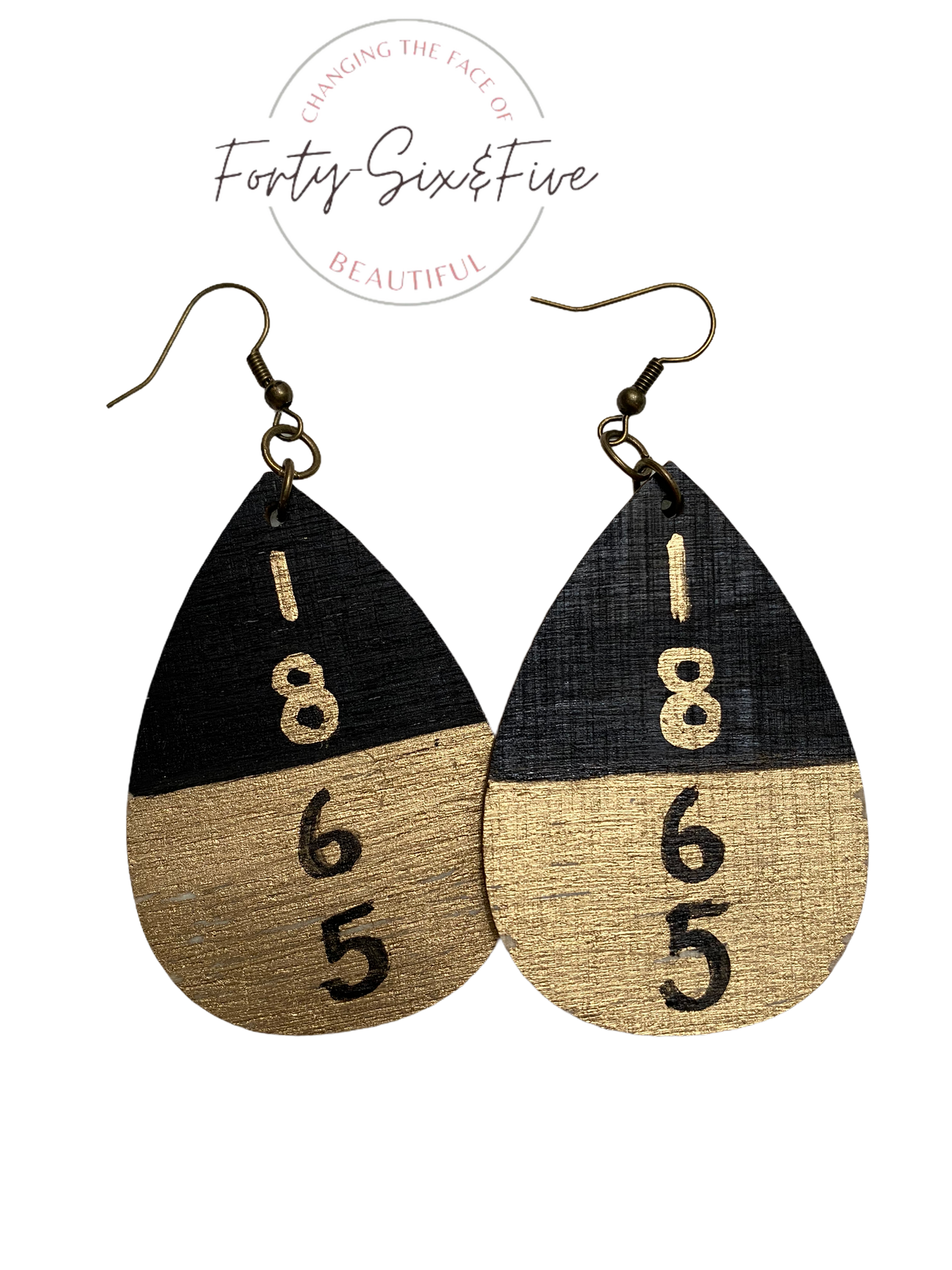 Juneteenth wooden 1865 Expressions Earrings small
