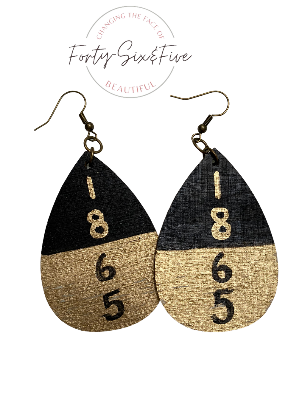 Juneteenth wooden 1865 Expressions Earrings small