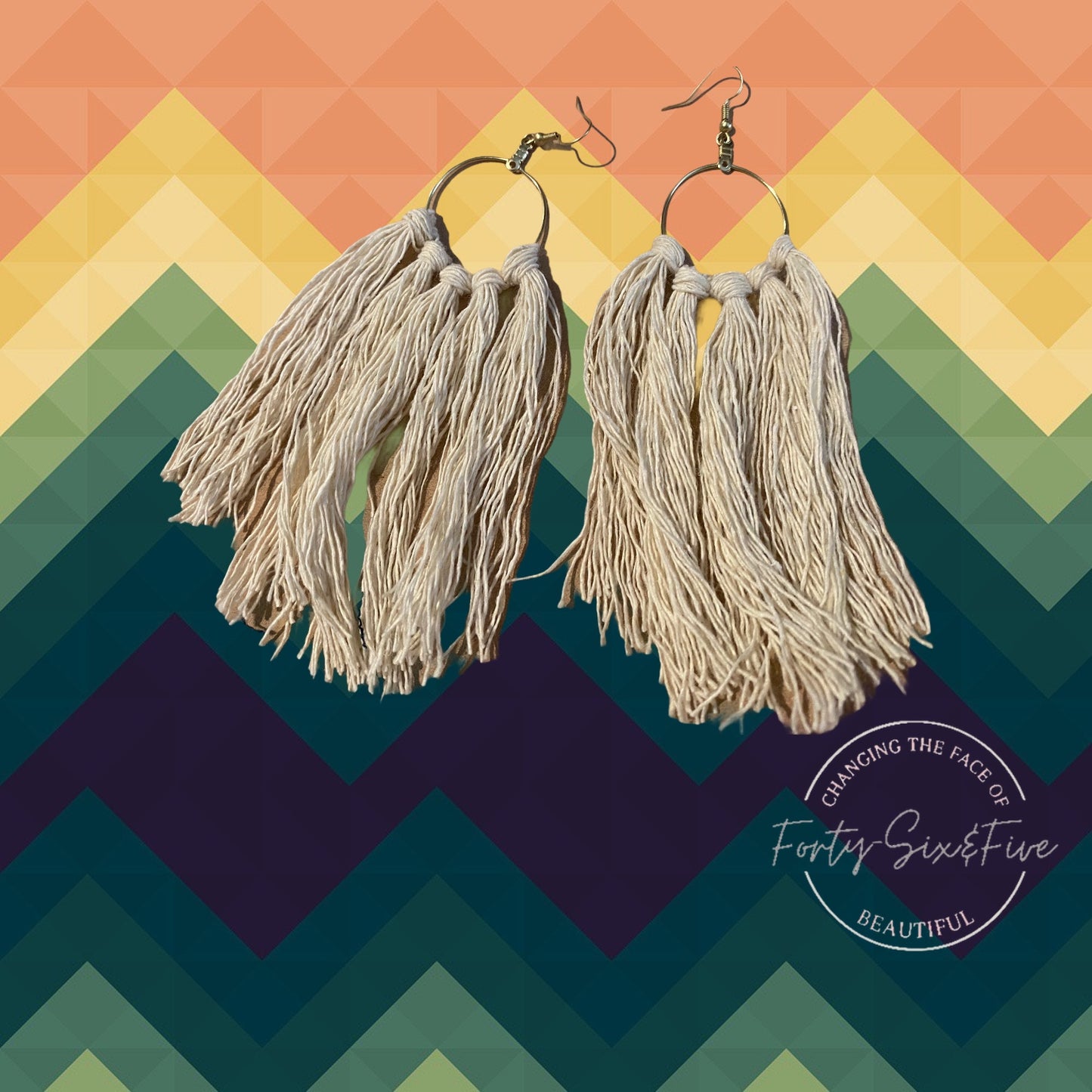 Macrame earrings lengthy