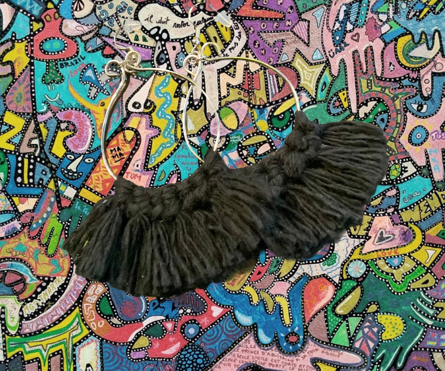 Black Macrame earrings