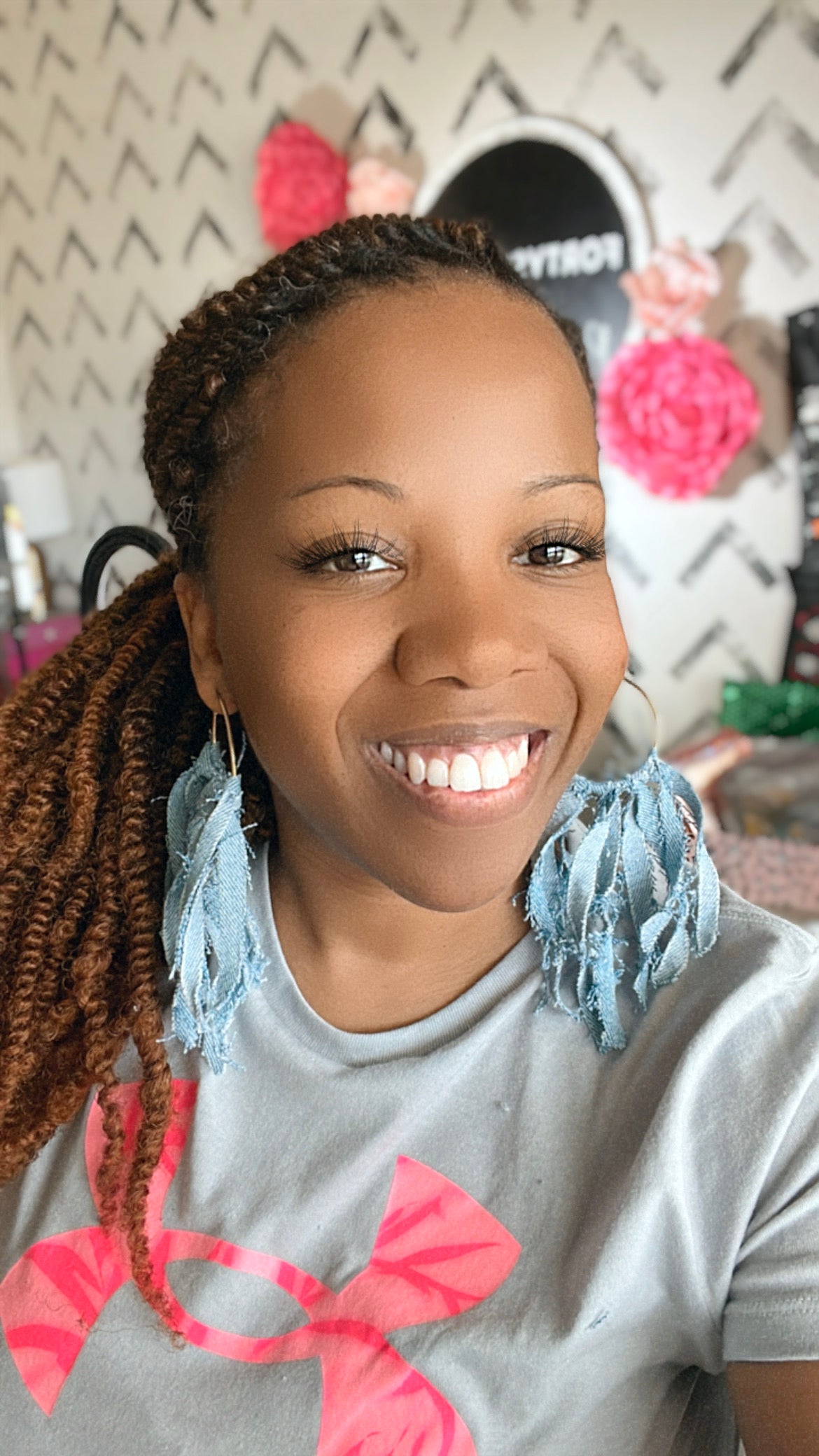 I dream of “Jeanie” Halo Denim dangle Earring 1955