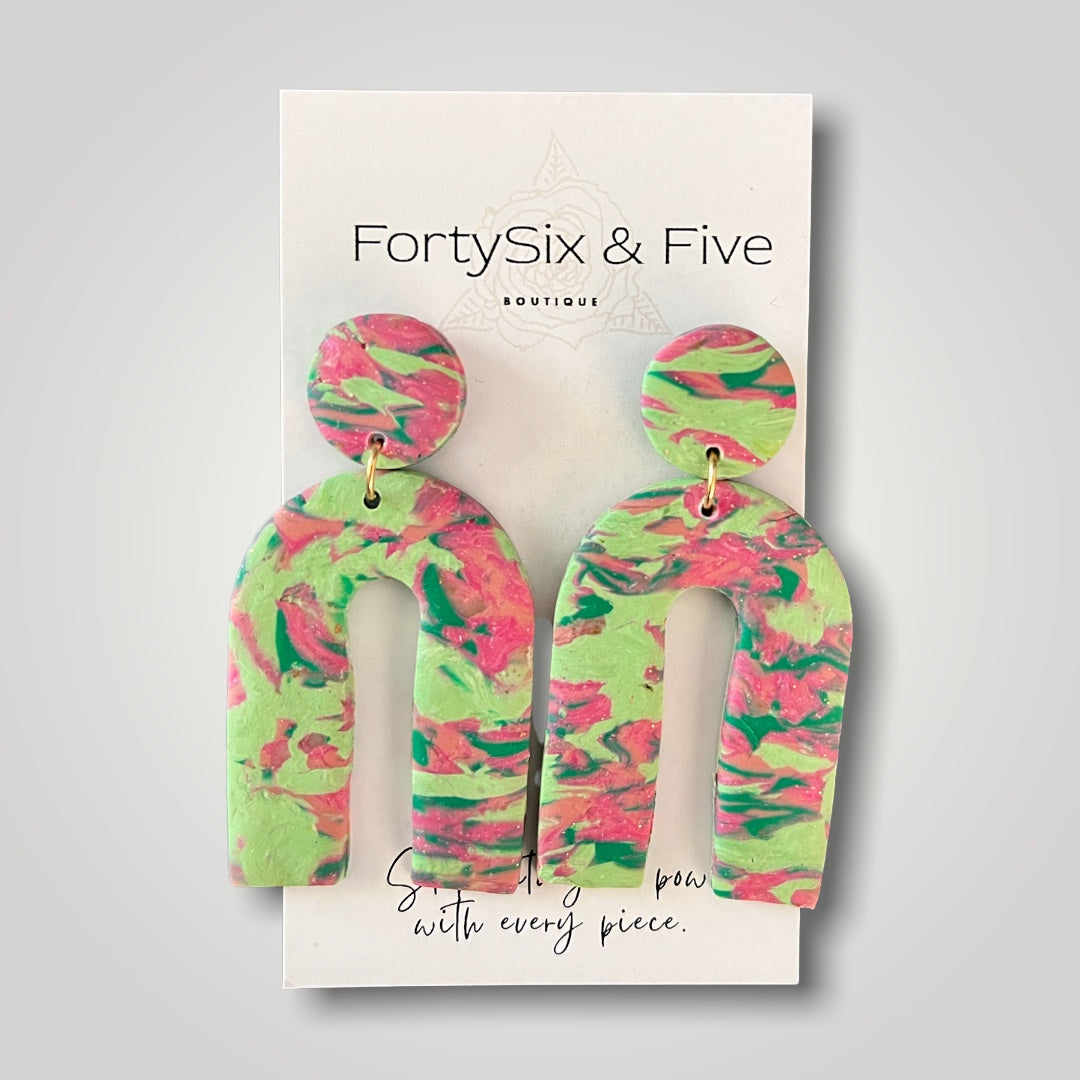 Ethel Unique U Earrings  1955