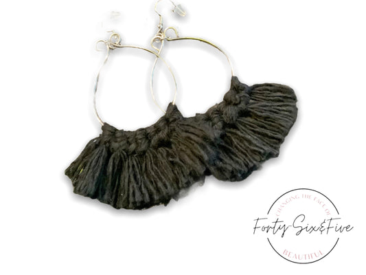 Black Macrame earrings