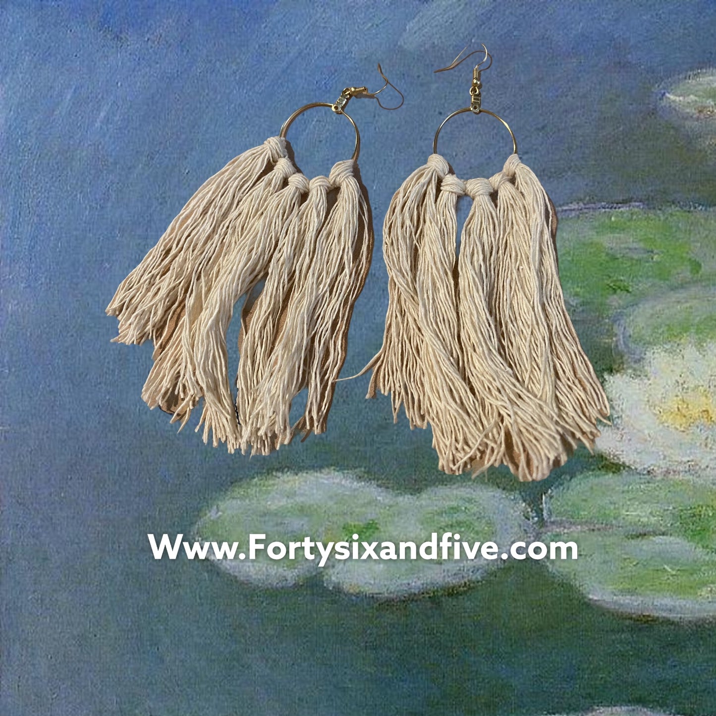 Macrame earrings lengthy