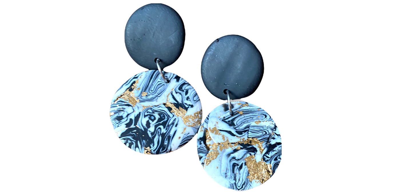 Black moon Dangle earrings 1955