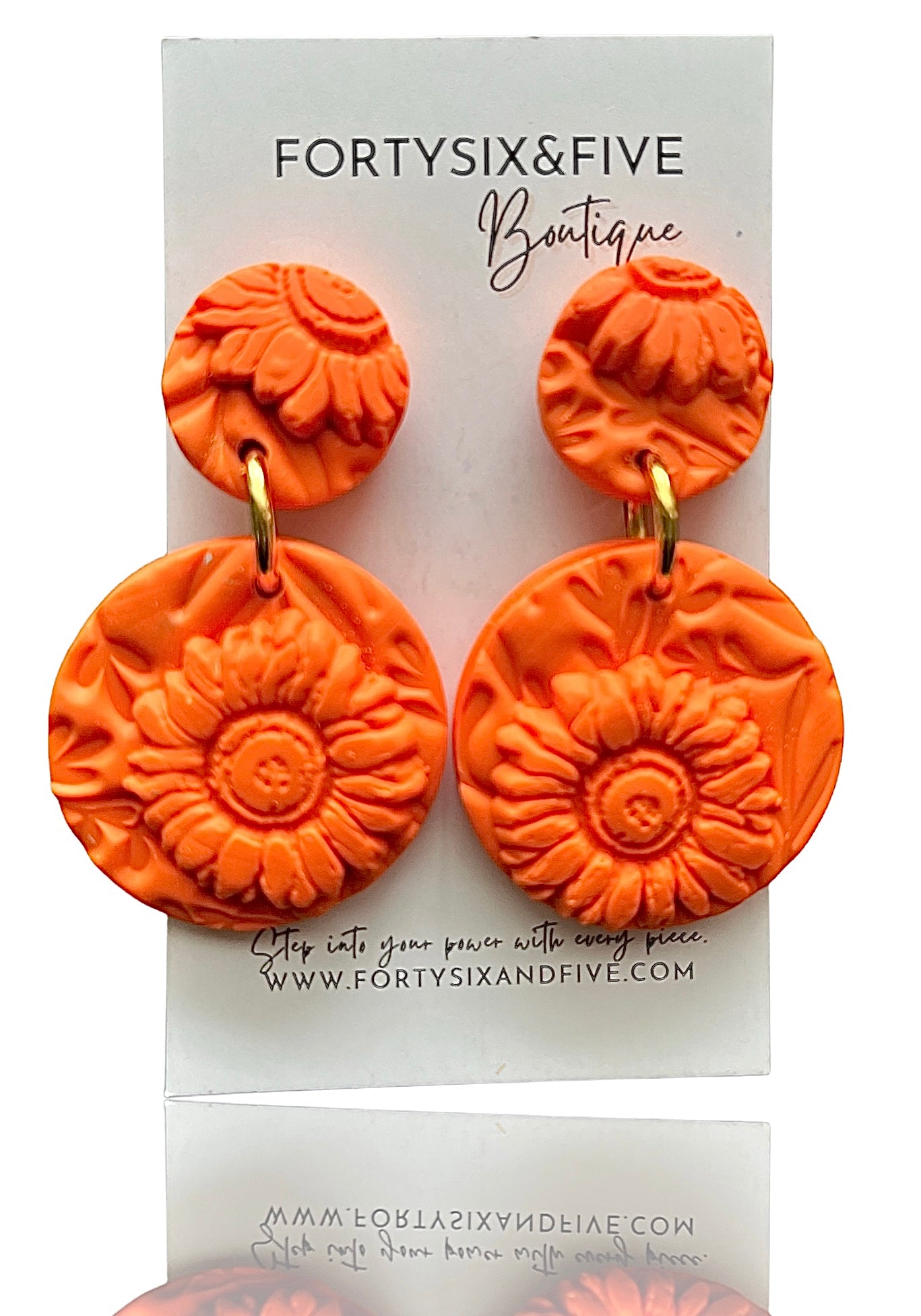 Tangerine candy Earrings  1955