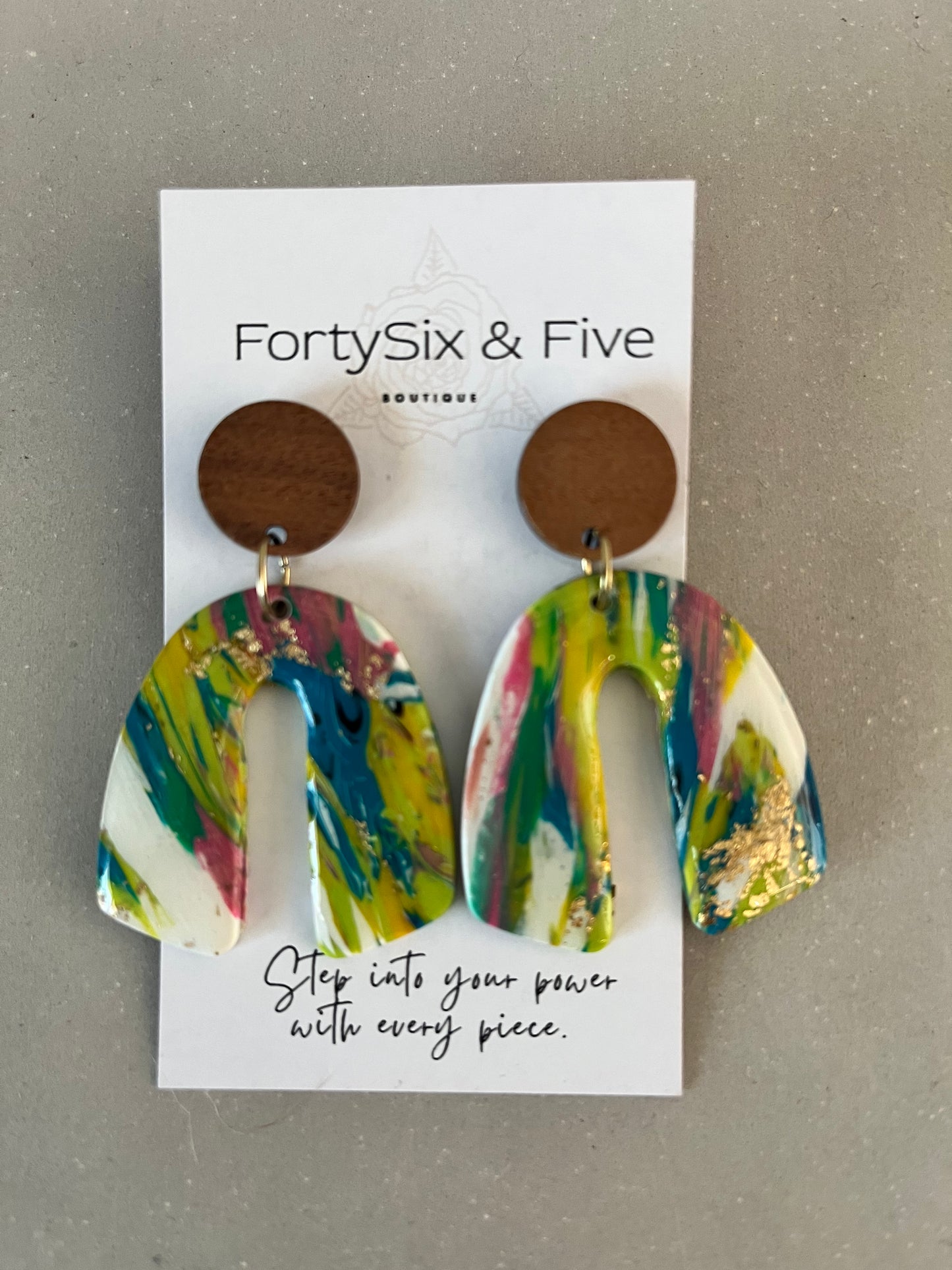 Green multicolor “Carmen” Earrings  1955