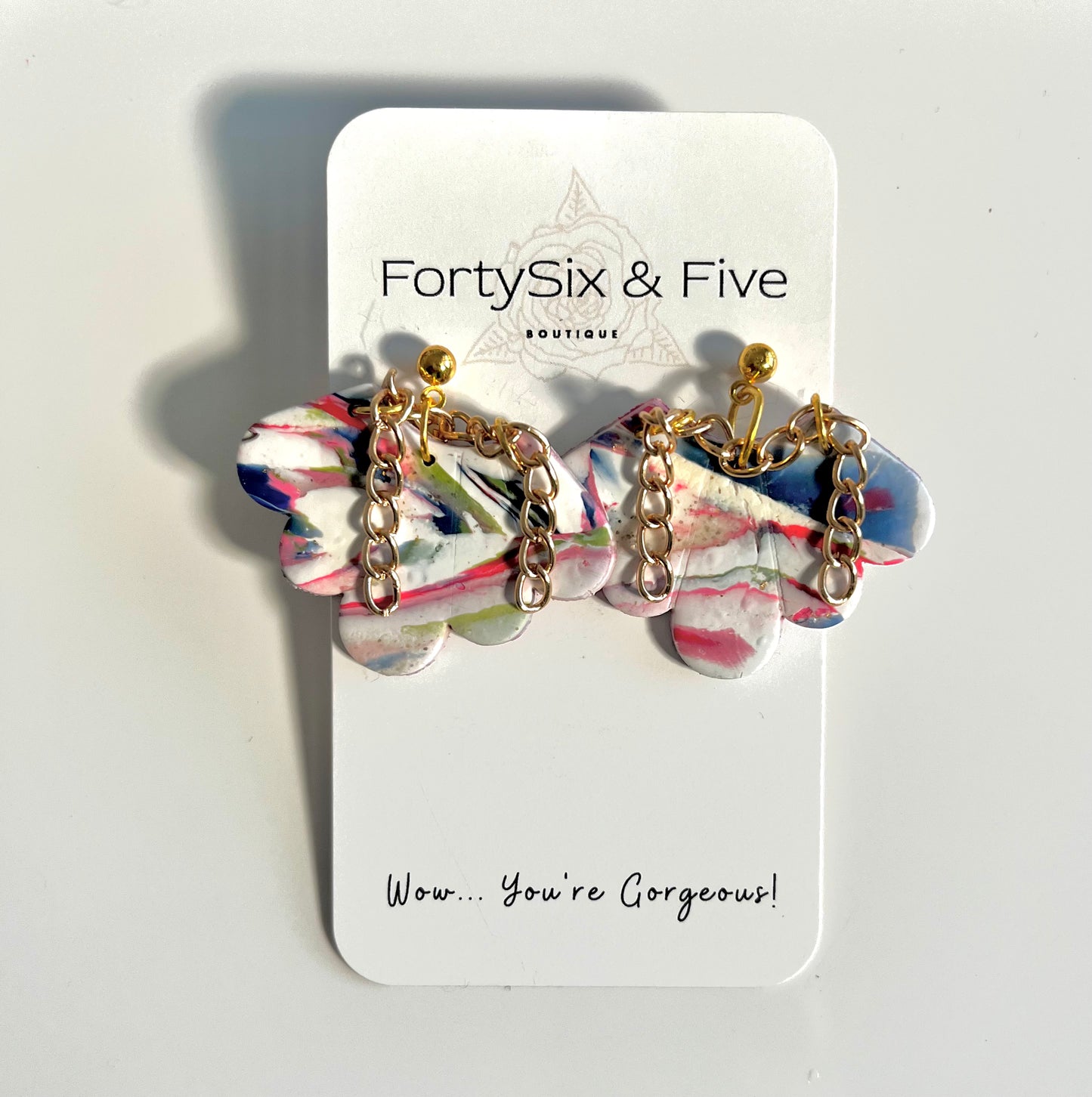 Shell with chains Makume Gane EARRINGS