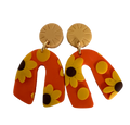 Orange flower FALL Earrings 1955