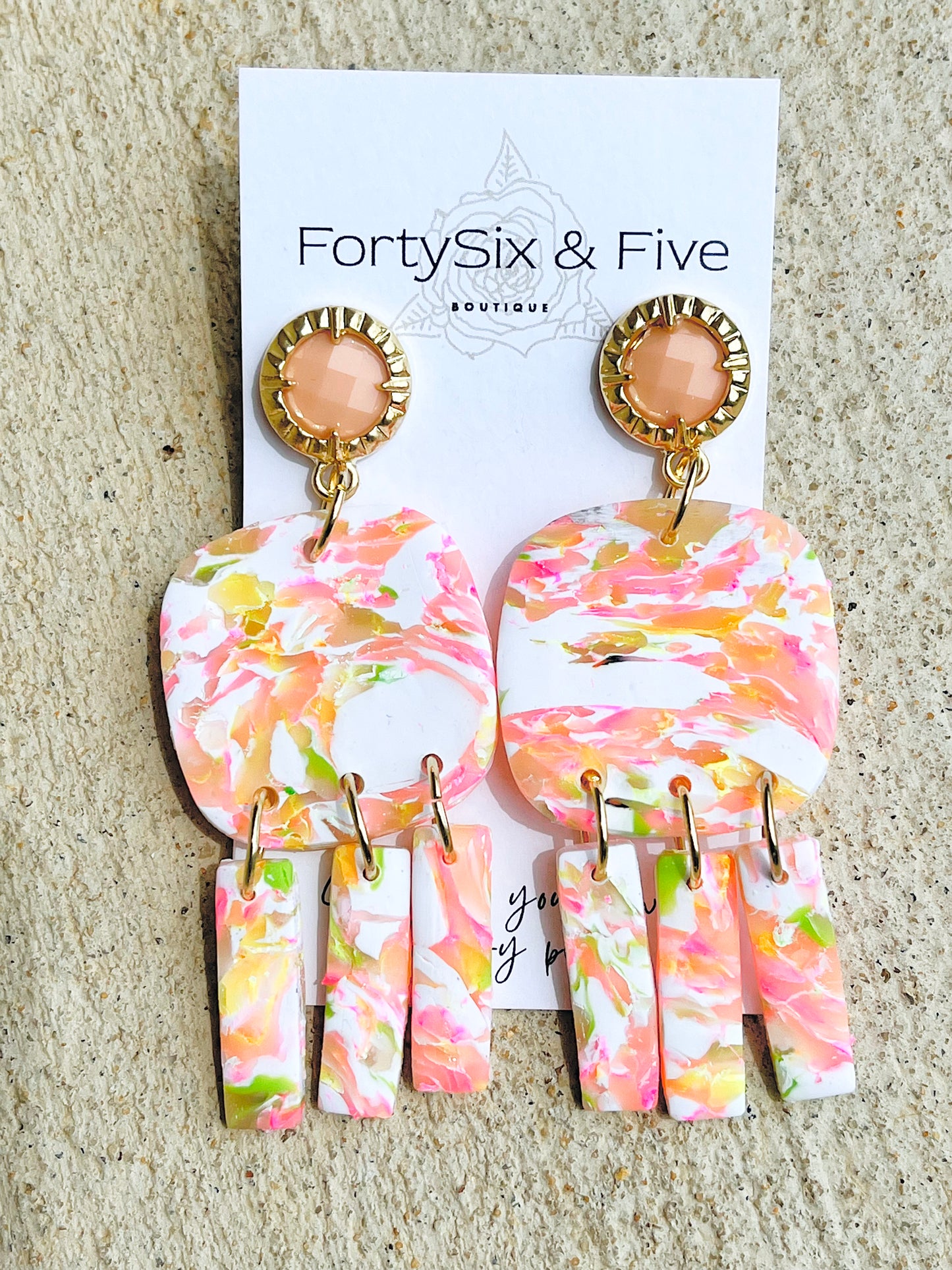 Apricot Blayne Earrings  1955