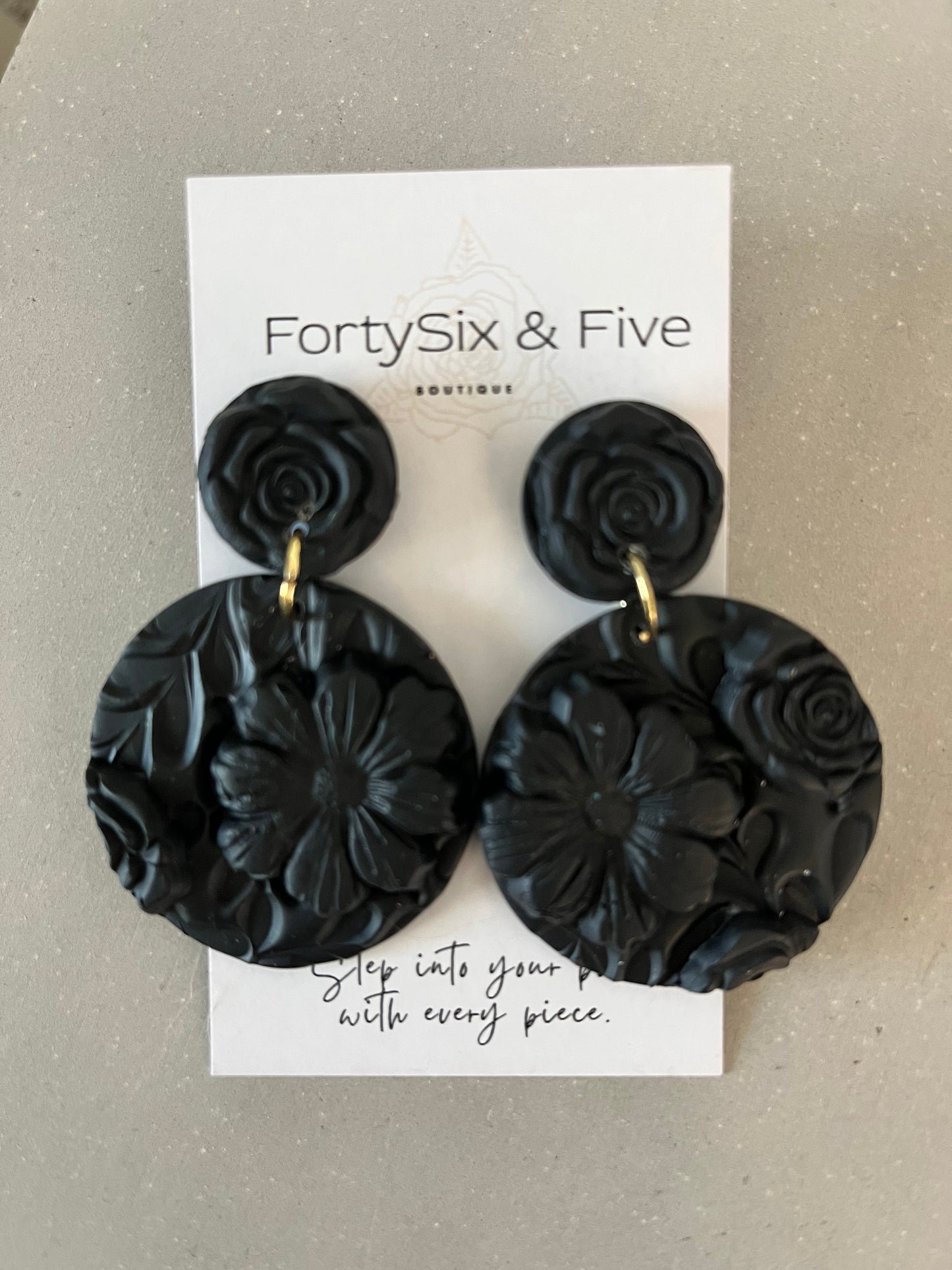 Black “Stace”Earrings  1955