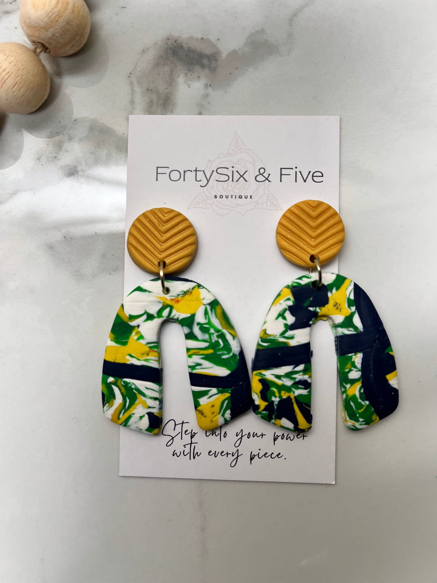 Multicolor green “Carmen” Earrings  1955