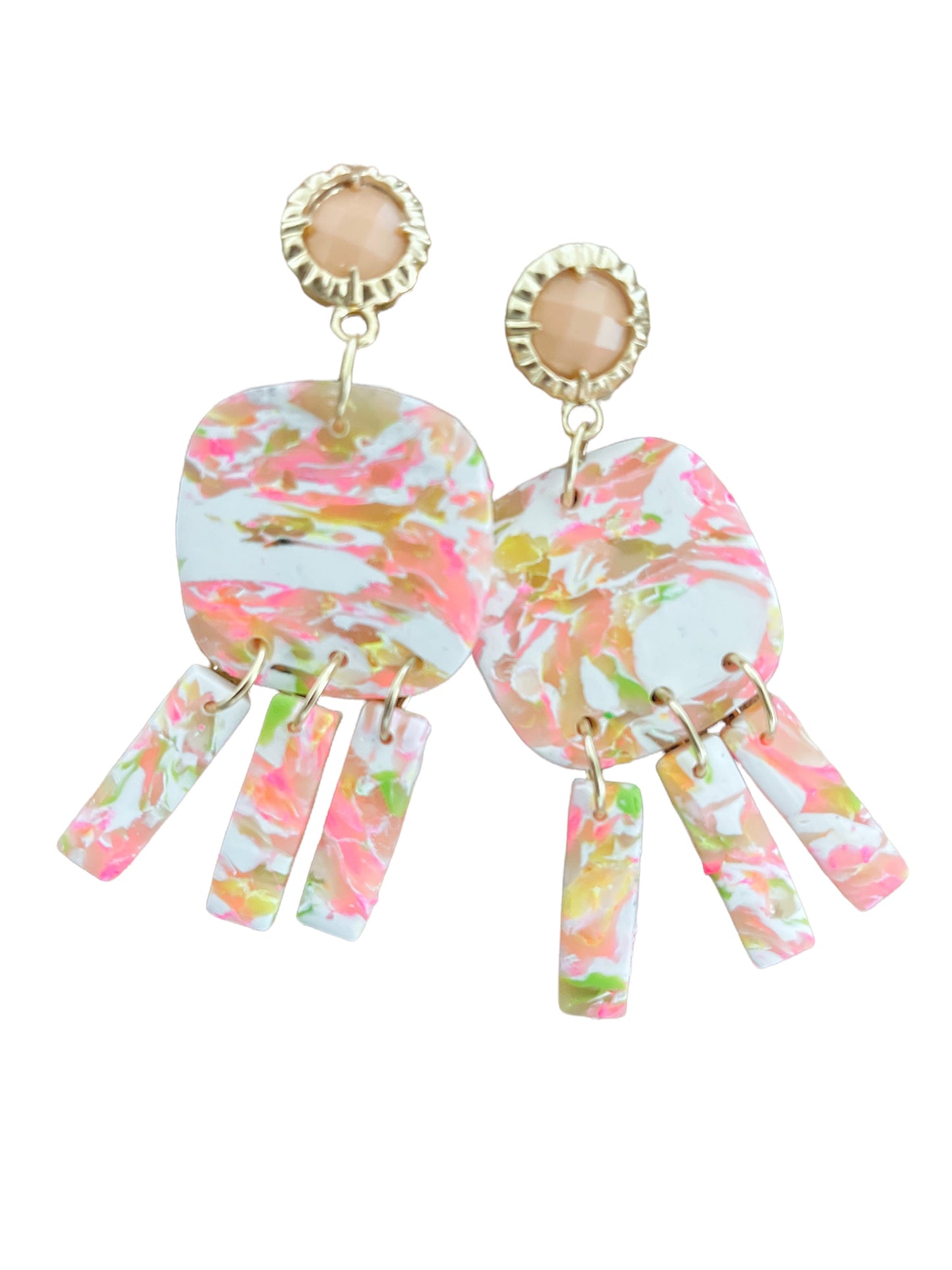 Apricot Blayne Earrings  1955